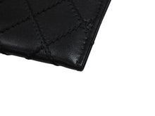 Load image into Gallery viewer, 極美品 CHANEL シャネル ココマーク カードケース 29番台 イタリア製 ラムスキン ブラック ブルー シルバー金具 中古 4b004555