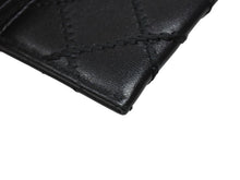 Load image into Gallery viewer, 極美品 CHANEL シャネル ココマーク カードケース 29番台 イタリア製 ラムスキン ブラック ブルー シルバー金具 中古 4b004555