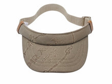 画像をギャラリービューアに読み込む, 新品未使用 PRADA プラダ ロゴ ジャガード サンバイザー キャンバス ポリエステル コットン ベージュ ブラウン シルバー金具 中古 4b004556