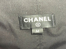 Load image into Gallery viewer, CHANEL シャネル ココマーク スポーツライン パイルキャップ 帽子 イタリア製 コットン レザー ブラック サイズM 美品 中古 4b004558