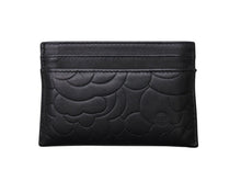 Load image into Gallery viewer, CHANEL シャネル カメリア カードケース 名刺入れ パスケース ココマーク 15番台 ラムスキン ブラック シルバー金具 美品 中古 4b004559