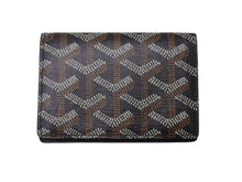 Load image into Gallery viewer, 極美品 GOYARD ゴヤール マルゼルブ カードケース ブラウン ブラック PVC レザー MALESHPMLTY01CL01X 中古 4b004560