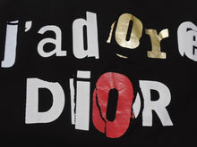Load image into Gallery viewer, Christian Dior クリスチャンディオール J'adore Dior Logo タンクトップ ガリアーノ期 3E16155302 コットン ブラック サイズ38 美品 中古 4b004561