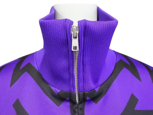 HOUSE OF ERRORS ハウスオブエラーズ ジャージ ワッペン ポリエステル スパンデックス パープル ブラック ホワイト サイズXS 美品 中古 4b004568