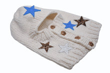 Load image into Gallery viewer, 新品未使用 CHROME HEARTS クロムハーツ STAR PATCHES CASHMERE BALACLAVA スターパッチ ブロンズクロスボールボタン カシミヤ バラクラバ ホワイト 中古 4b004571