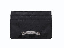 Load image into Gallery viewer, 新品未使用 CHROME HEARTS クロムハーツ DOUBLE SIDE ダブルサイド カードケース ナイロン シルバー925 ブラック 総柄 中古 4b004574
