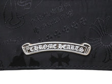 Load image into Gallery viewer, 新品未使用 CHROME HEARTS クロムハーツ DOUBLE SIDE ダブルサイド カードケース ナイロン シルバー925 ブラック 総柄 中古 4b004574