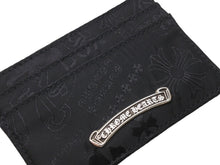 Load image into Gallery viewer, 新品未使用 CHROME HEARTS クロムハーツ DOUBLE SIDE ダブルサイド カードケース ナイロン シルバー925 ブラック 総柄 中古 4b004574