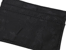 Load image into Gallery viewer, 新品未使用 CHROME HEARTS クロムハーツ DOUBLE SIDE ダブルサイド カードケース ナイロン シルバー925 ブラック 総柄 中古 4b004574