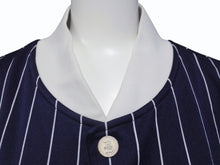 画像をギャラリービューアに読み込む, BADBOY バッドボーイ ジャージースタジアムジャケット ロゴ刺繍 ポリエステル ブルゾン ネイビー ホワイト サイズXL 美品 中古 4b004578