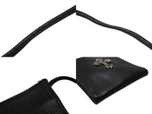 画像をギャラリービューアに読み込む, CHROME HEARTS クロムハーツ SQ PKT FILIGREE CRS スクエアポケット フィリグリークロス ショルダーバッグ ブラック 美品 中古 4b004583