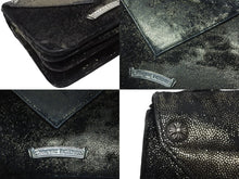 Load image into Gallery viewer, 極美品 CHROME HEARTS クロムハーツ GROW UP グロウアップ 2WAYバッグ スモールCHクロス シルバー925 ハラコ ブラック 中古 4b004585