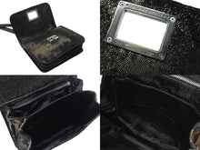 Load image into Gallery viewer, 極美品 CHROME HEARTS クロムハーツ GROW UP グロウアップ 2WAYバッグ スモールCHクロス シルバー925 ハラコ ブラック 中古 4b004585