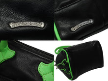 Load image into Gallery viewer, 新品同様 CHROME HEARTS クロムハーツ MOCHITA HAND BAG クロスパッチ2WAYショルダーハンドバッグ ブラック グリーン シルバー 中古 4b004587