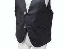 Load image into Gallery viewer, 極美品 CHROME HEARTS クロムハーツ CLASSIC 2B SUD レザーベスト サイズS クロスボールボタン カーフレザー ブラック 中古 4b004592