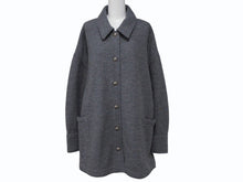 Load image into Gallery viewer, 極美品 CHROME HEARTS クロムハーツ ROLA ローラ ウール長袖シャツ サイズM クロスボールボタン シルバー925 グレー 中古 4b004595