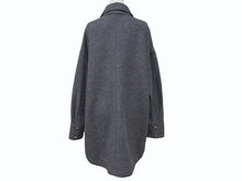 Load image into Gallery viewer, 極美品 CHROME HEARTS クロムハーツ ROLA ローラ ウール長袖シャツ サイズM クロスボールボタン シルバー925 グレー 中古 4b004595