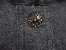 Load image into Gallery viewer, 極美品 CHROME HEARTS クロムハーツ ROLA ローラ ウール長袖シャツ サイズM クロスボールボタン シルバー925 グレー 中古 4b004595