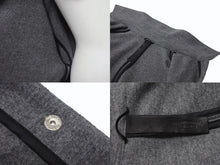 Load image into Gallery viewer, 極美品 CHROME HEARTS クロムハーツ ROLA ローラ ウール長袖シャツ サイズM クロスボールボタン シルバー925 グレー 中古 4b004595