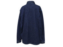 Load image into Gallery viewer, 極美品 CHROME HEARTS クロムハーツ WORK DOG ワークドッグ デニム長袖シャツ サイズXL クロスボール インディゴブルー 中古 4b004596