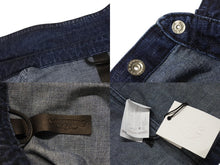 Load image into Gallery viewer, 極美品 CHROME HEARTS クロムハーツ WORK DOG ワークドッグ デニム長袖シャツ サイズXL クロスボール インディゴブルー 中古 4b004596