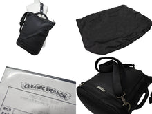 Load image into Gallery viewer, 極美品 CHROME HEARTS クロムハーツ EAT YOU WHOLE 3WAYバッグ ダガージップ クロスボール レザー シルバー925 ブラック 中古 4b004597