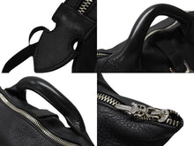 Load image into Gallery viewer, 極美品 CHROME HEARTS クロムハーツ EAT YOU WHOLE 3WAYバッグ ダガージップ クロスボール レザー シルバー925 ブラック 中古 4b004597