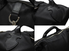 Load image into Gallery viewer, 極美品 CHROME HEARTS クロムハーツ EAT YOU WHOLE 3WAYバッグ ダガージップ クロスボール レザー シルバー925 ブラック 中古 4b004597