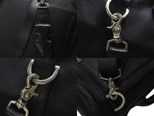 Load image into Gallery viewer, 極美品 CHROME HEARTS クロムハーツ EAT YOU WHOLE 3WAYバッグ ダガージップ クロスボール レザー シルバー925 ブラック 中古 4b004597