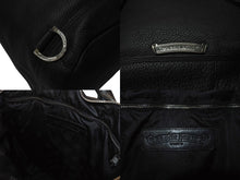 Load image into Gallery viewer, 極美品 CHROME HEARTS クロムハーツ EAT YOU WHOLE 3WAYバッグ ダガージップ クロスボール レザー シルバー925 ブラック 中古 4b004597