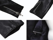 Load image into Gallery viewer, 極美品 CHROME HEARTS クロムハーツ RACING 2 レーシング2 シングルライダースジャケット サイズL ダガージップ ブラック 中古 4b004601