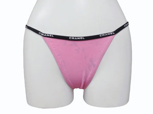 CHANEL シャネル スイムパンツ スイムウェア ビキニ セパレート 水着 サイズ36 ココマーク スパンデックス ナイロン ピンク 美品 中古 4b004614