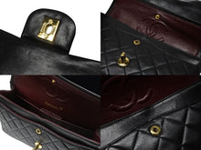 Load image into Gallery viewer, 極美品 CHANEL シャネル マトラッセ23 Wフラップ Wチェーンショルダーバッグ 2番台 ココマーク ラムスキン ブラック ゴールド金具 中古 4b004617