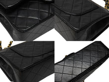 Load image into Gallery viewer, 極美品 CHANEL シャネル マトラッセ23 Wフラップ Wチェーンショルダーバッグ 2番台 ココマーク ラムスキン ブラック ゴールド金具 中古 4b004617