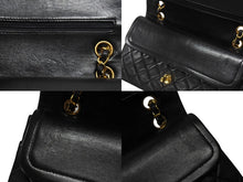 Load image into Gallery viewer, CHANEL シャネル マトラッセ25 Wフラップ Wチェーンショルダーバッグ 3番台 ラムスキン ココマーク ブラック 美品 中古 4b004618