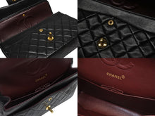 Load image into Gallery viewer, CHANEL シャネル マトラッセ25 Wフラップ Wチェーンショルダーバッグ 3番台 ラムスキン ココマーク ブラック 美品 中古 4b004618
