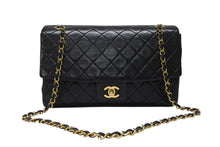 画像をギャラリービューアに読み込む, 極美品 CHANEL シャネル マトラッセ27 Sフラップ Wチェーンショルダーバッグ 1番台 ラムスキン ココマーク ブラック ポーチ付き 中古 4b004620