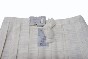 新品未使用 Christian Dior クリスチャンディオール プリーツ ロングスカート 393C902A5845 サイズU ウール リネン アイボリー 中古 4b004622