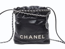 Load image into Gallery viewer, 極美品 CHANEL シャネル シャネル22 ミニ チェーンショルダーバッグ AS3980 ランダム番台 カーフスキン ブラック 中古 4c069520