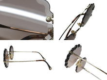 画像をギャラリービューアに読み込む, Chloe クロエ サングラス メガネ べっ甲柄 CE142S 742 プラスチック ゴールド金具 ブラウン 美品 中古 4b004630