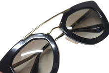 画像をギャラリービューアに読み込む, PRADA プラダ サングラス サイドロゴ SPR AB-0A7 ブラック ゴールド サイズ49□26 美品 中古 4b004631