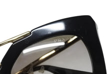 画像をギャラリービューアに読み込む, PRADA プラダ サングラス サイドロゴ SPR AB-0A7 ブラック ゴールド サイズ49□26 美品 中古 4b004631