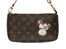 画像をギャラリービューアに読み込む, 極美品 LOUIS VUITTON ルイヴィトン ポシェット アクセソワール アクセサリーポーチ M51981 村上隆 モノグラム パンダ 中古 4b004632