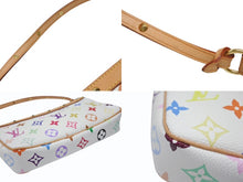 画像をギャラリービューアに読み込む, 極美品 LOUIS VUITTON ルイヴィトン ポシェット アクセソワール アクセサリーポーチ M92649 ホワイト マルチカラー 村上隆 中古 4b004633