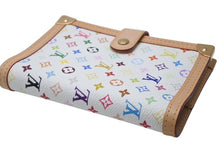 Load image into Gallery viewer, [USED/中古]LOUIS VUITTON ルイ・ヴィトン 手帳カバー アジェンダPM ホワイト マルチカラー PVC ヌメ皮 ゴールド金具 Aランク 中古 4b004634