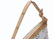 画像をギャラリービューアに読み込む, 極美品 LOUIS VUITTON ルイヴィトン ポシェット アクセソワール アクセサリーポーチ M92649 ホワイト マルチカラー 村上隆 中古 4b004636