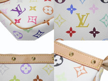 画像をギャラリービューアに読み込む, 極美品 LOUIS VUITTON ルイヴィトン ポシェット アクセソワール アクセサリーポーチ M92649 ホワイト マルチカラー 村上隆 中古 4b004636