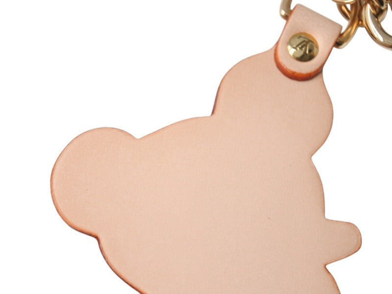 Like new LOUIS VUITTON Keychain Takashi Murakami Collaboration 150th Anniversary Limited 150th Anniversary Limited M62637 Tanned Leather Beige Used 4b004638