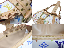 画像をギャラリービューアに読み込む, 新品同様 LOUIS VUITTON ルイヴィトン テダPM ハンドバッグ モノグラム 村上隆 ブロン M92348 マルチカラー ホワイト 中古 4b004639