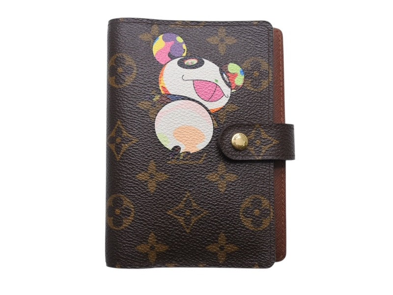 LOUIS VUITTON Notebook Cover Agenda PM Monogram Panda Takashi Murakami R20011 Brown Multicolor Good Condition Used 4b004640